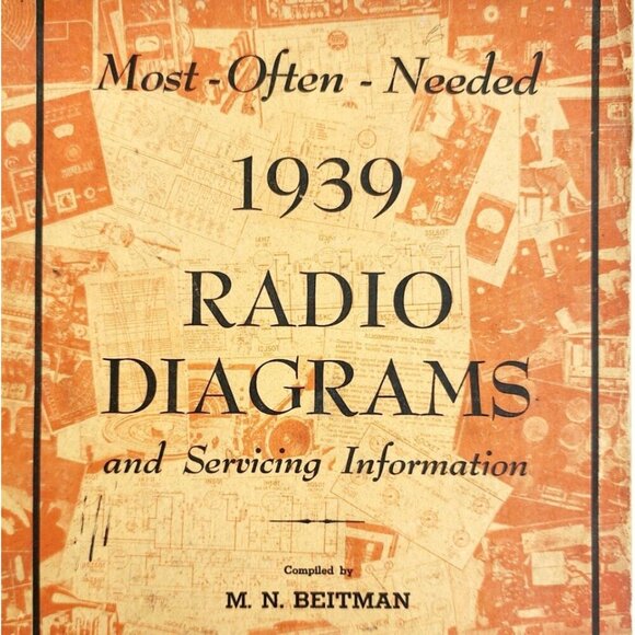 1939 Radio Diagrams Most Often Needed PB Manual Servicing Information VTG DWR5 - Picture 1 of 7